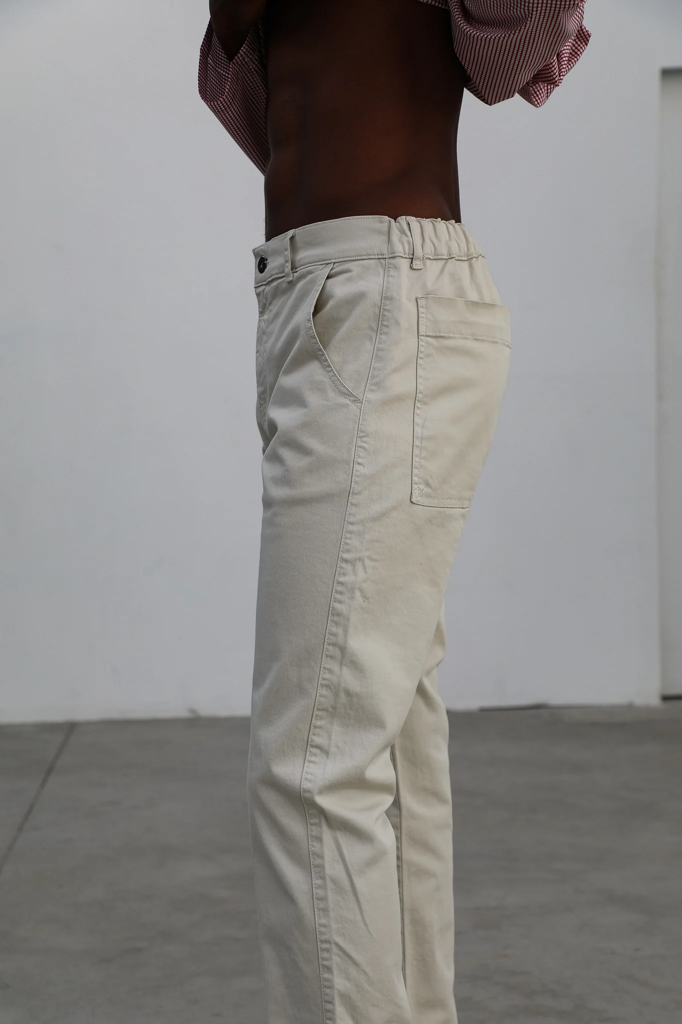 Button Comfy Pants Natural - Image 4