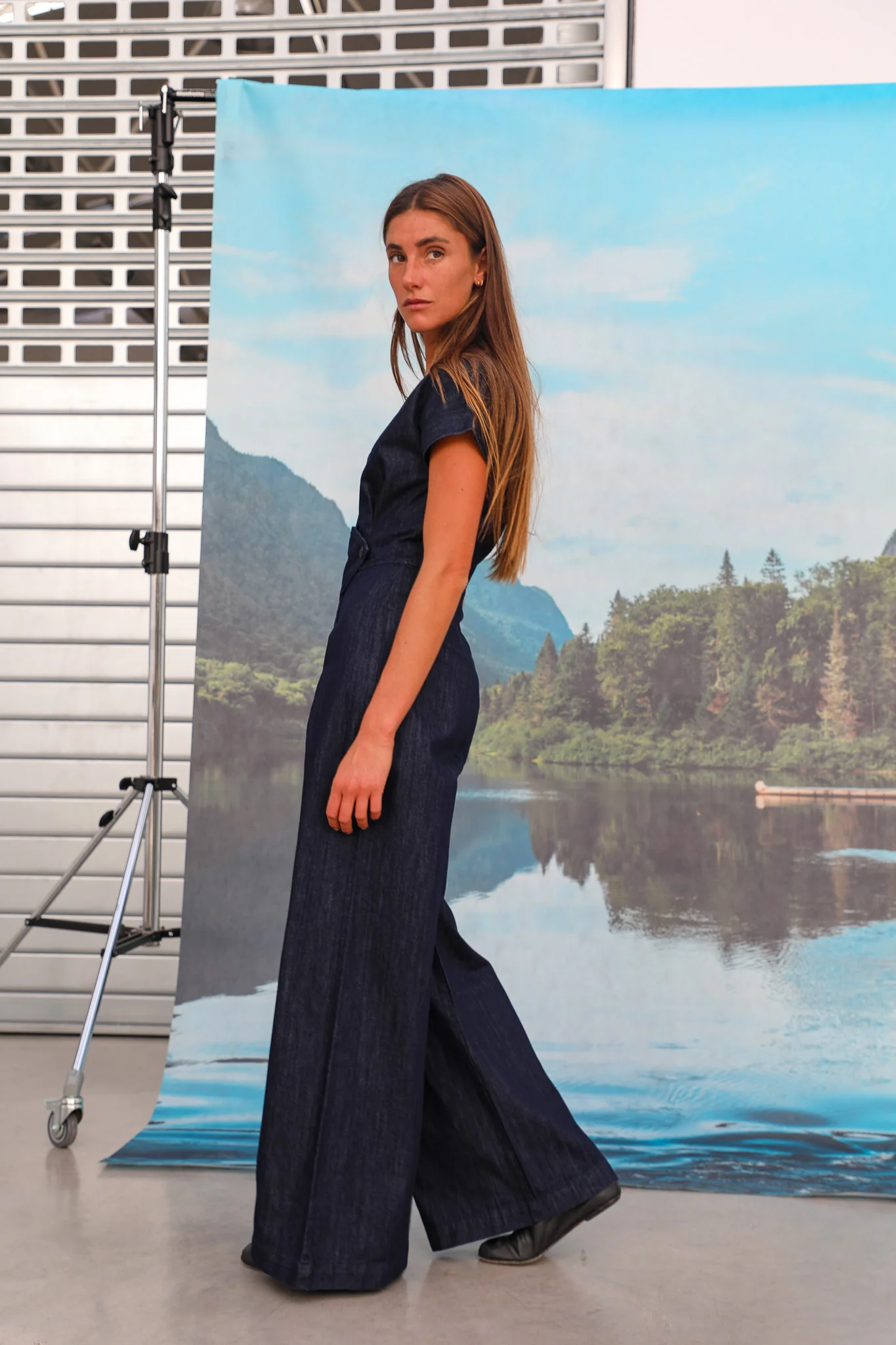 Denim Buttons Romper - Image 11