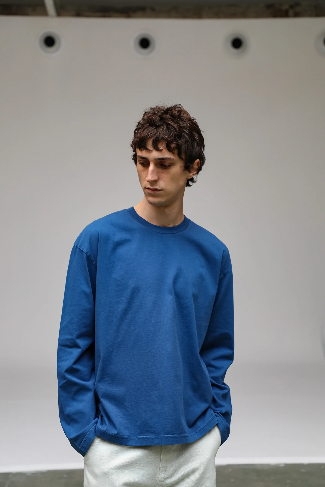 Long Trendy Modern T-Shirt Blue - Image 7