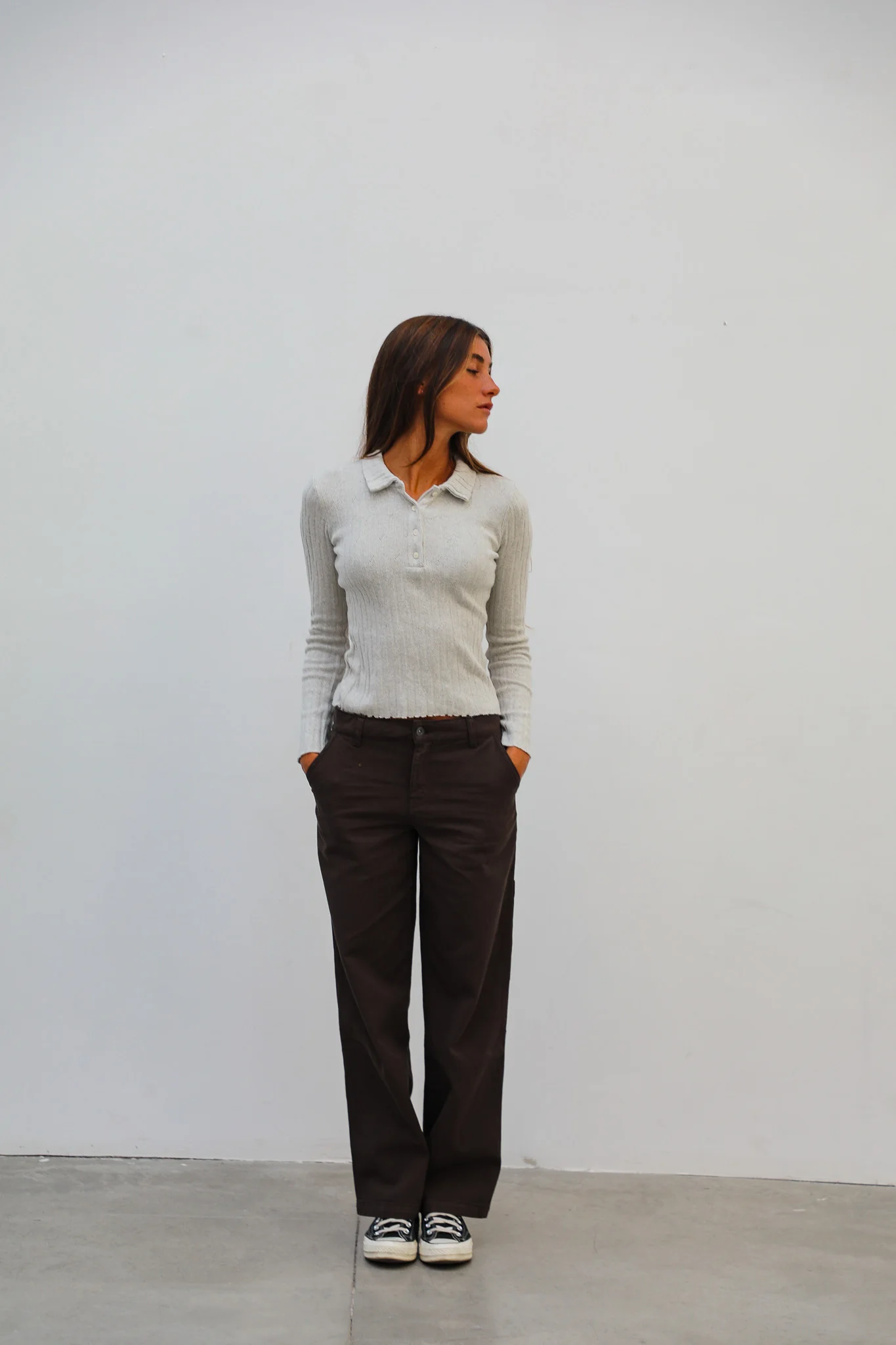 Modern Comfy Pants Women Dark Brown - Image 6