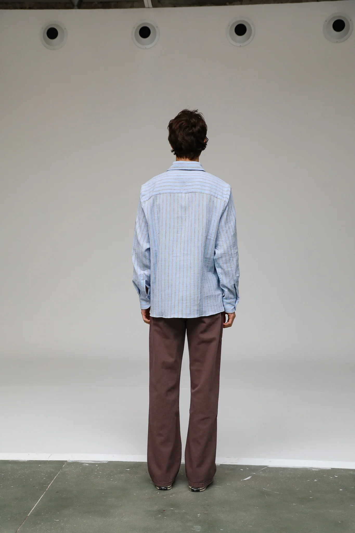 Modern Stripes Shirt Blue - Image 10