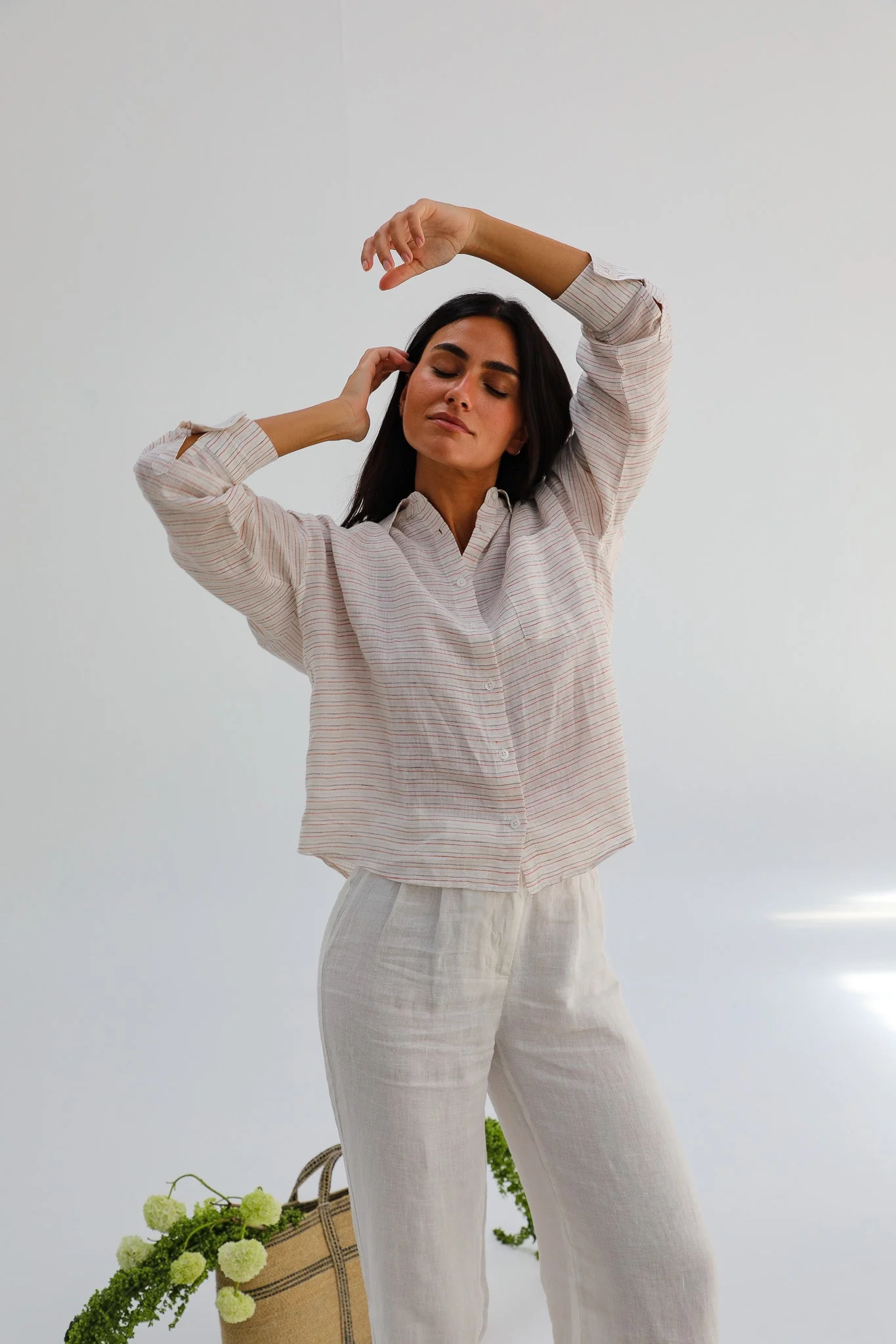 Modern Stripes Shirt White - Image 8