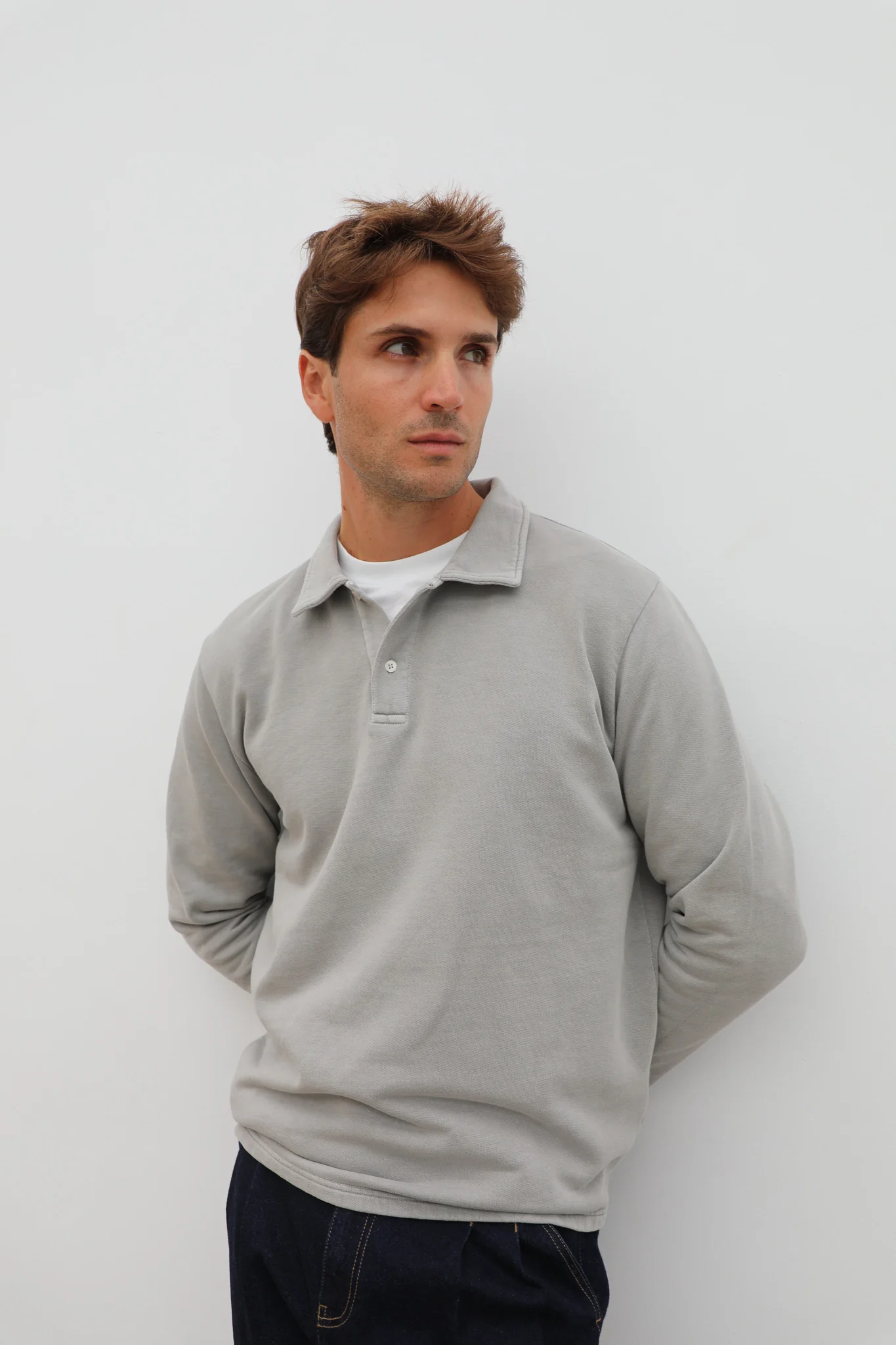 Polo Sweater Grey - Image 7